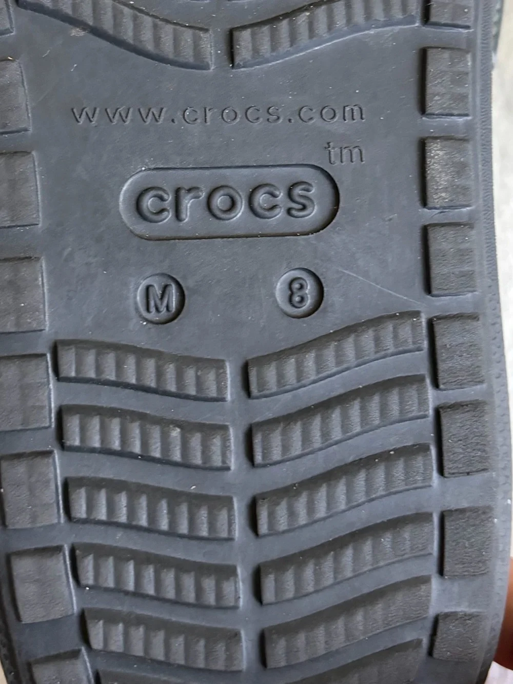 CROCS Men's Gray Flip-Flop‎ Sandals Sz 8